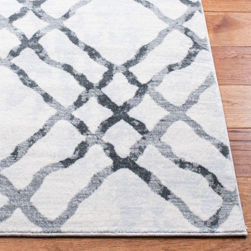 Martha Stewart Isabella - MSR0957 - Indoor Power Loomed Area Rugs - Ivory/Grey - 4'x6'