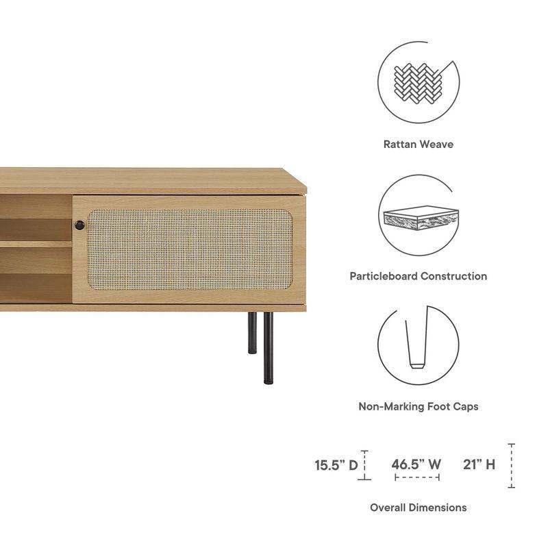 Modway Cambria 47Inch TV Stand – Modern Media Console with Open Storage Shelf and Sleek Profile for Living Room