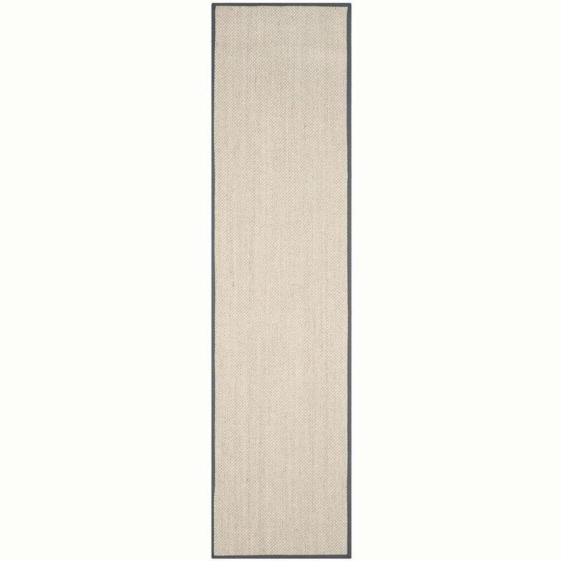 Natural Fiber NF143 Power Loomed Indoor Runner Rug - Marble/Dark Grey - 2'6"x10' - Safavieh.