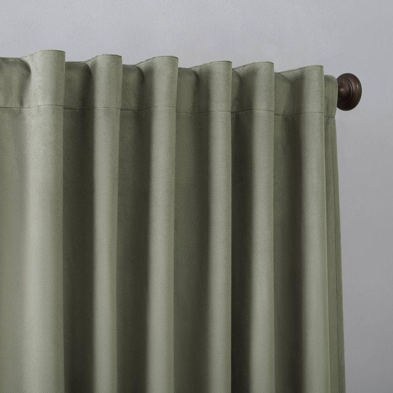 Sun Zero Velvet Noise Reducing Thermal Extreme 100% Blackout Back Tab Curtain Panel