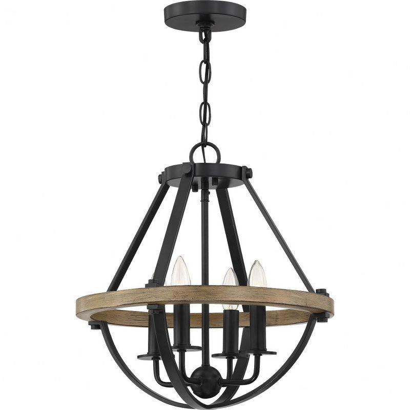 Quoizel Lighting Bartlett 4 - Light Pendant in  Earth Black