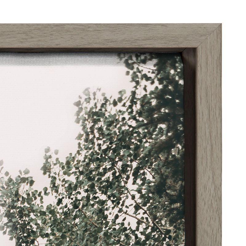 Gray Landscape Forest Scene Framed Canvas Art, 23x33