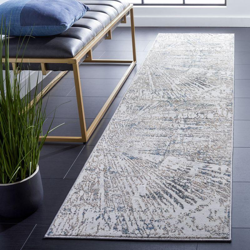 Steelside™ Wayde Abstract Gray/Beige Area Rug