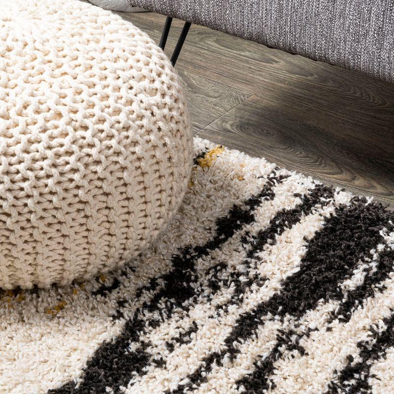 Nova Modern Bold Strie' Shag Area Rug  - JONATHAN Y