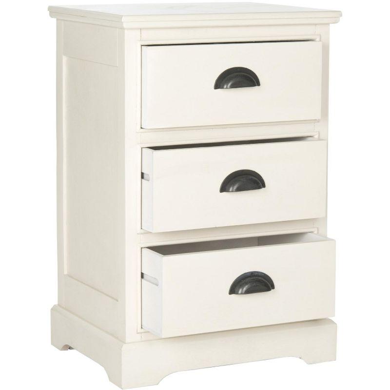 Griffin 3 Drawer Side Table - AMH5717 - White - Safavieh Couture