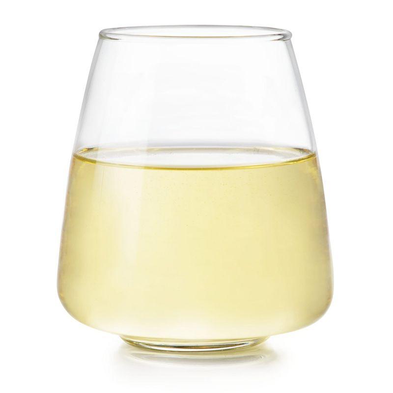 Libbey Stemless All Purpose Tapered Wine Glass, 16-ounce, Set of 6