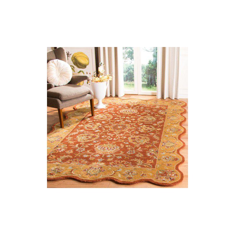 Heritage HG820 Handmade Area Rug - 7'6"x9'6" - Red/Natural - Safavieh