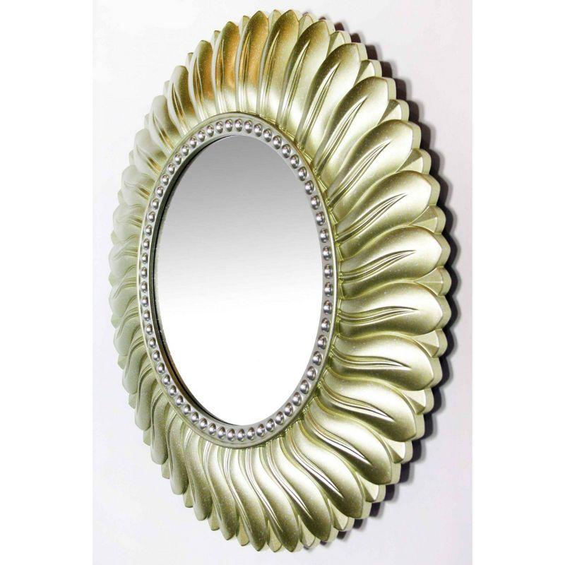 Marseille 21.5" Round Silver and Gold Wall Mirror