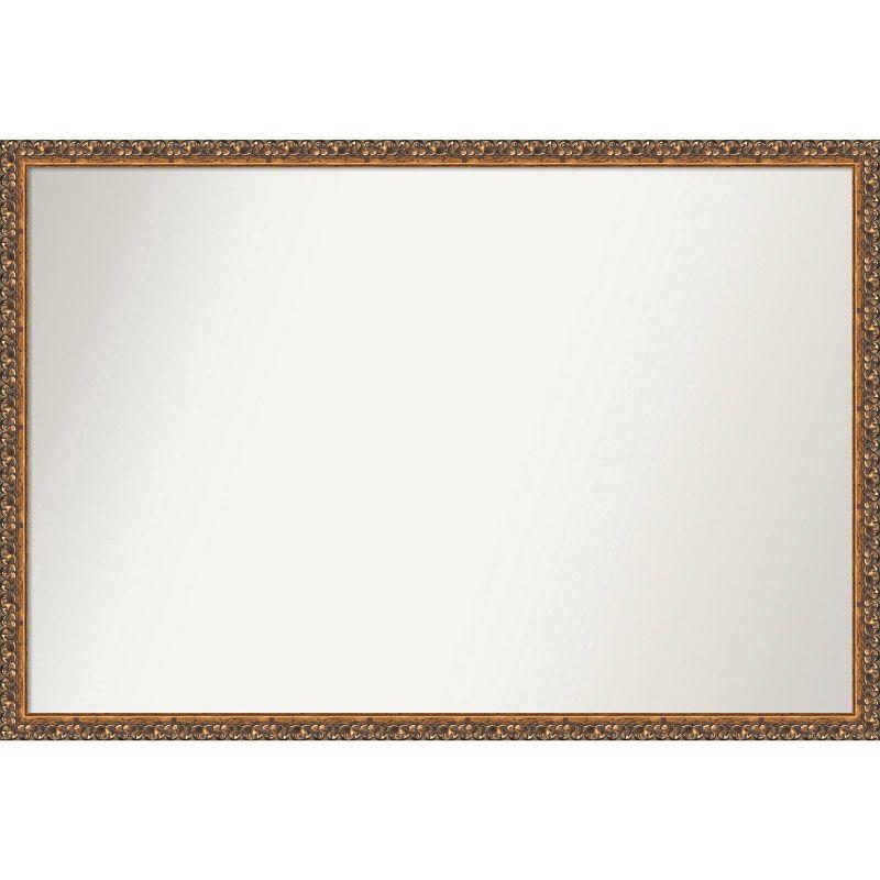 Antique Bronze Rectangular Wood Wall Mirror, 38" x 26"