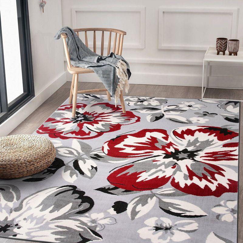 World Rug Gallery Modern Floral Desing Area Rug