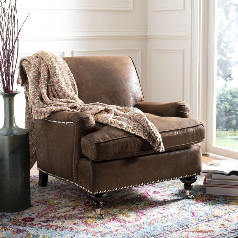 Chloe Club Chair - MCR4571 - Brown - Safavieh