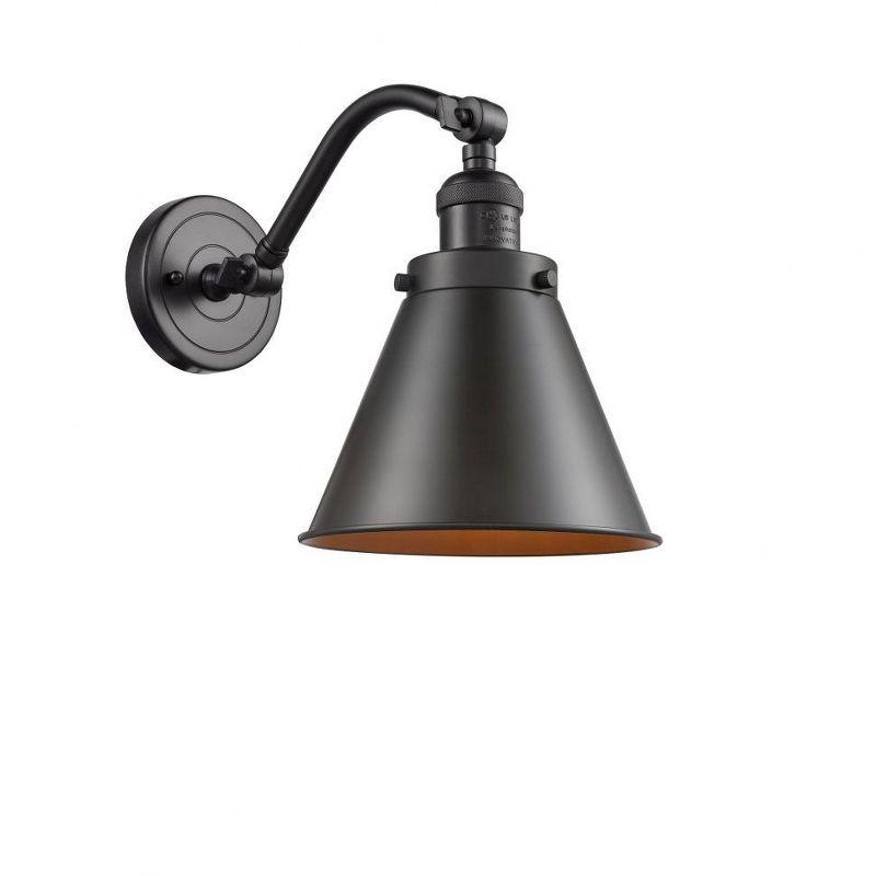 Oil Rubbed Bronze Dimmable Steel Sconce