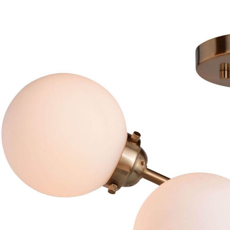 Vaxcel Orbit 6 - Light Semi-Flush Mount in  Muted Brass