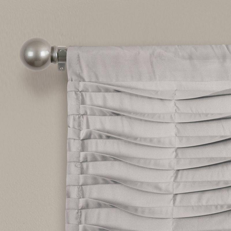 Light Gray Wave Texture Rod Pocket Window Valance