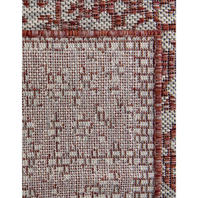 Unique Loom Outdoor Traditional Timeworn Geometric Woven Area Rug