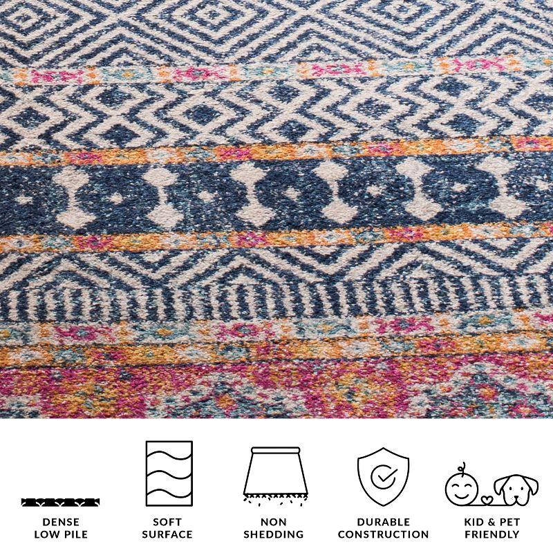 Madison MAD797 Non-Shedding Power Loomed Indoor Area Rug - Navy/Ivory - 5'3"x7'6" - Safavieh