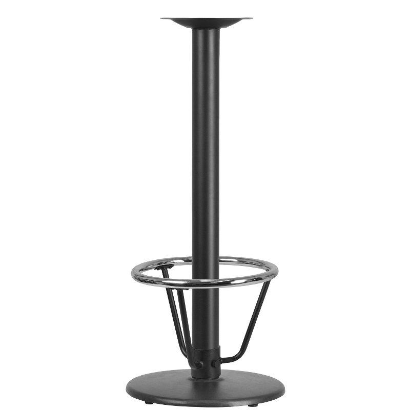 Beverly 24" Round Restaurant Table Base with 4" Dia. Bar Height Column and Foot Ring