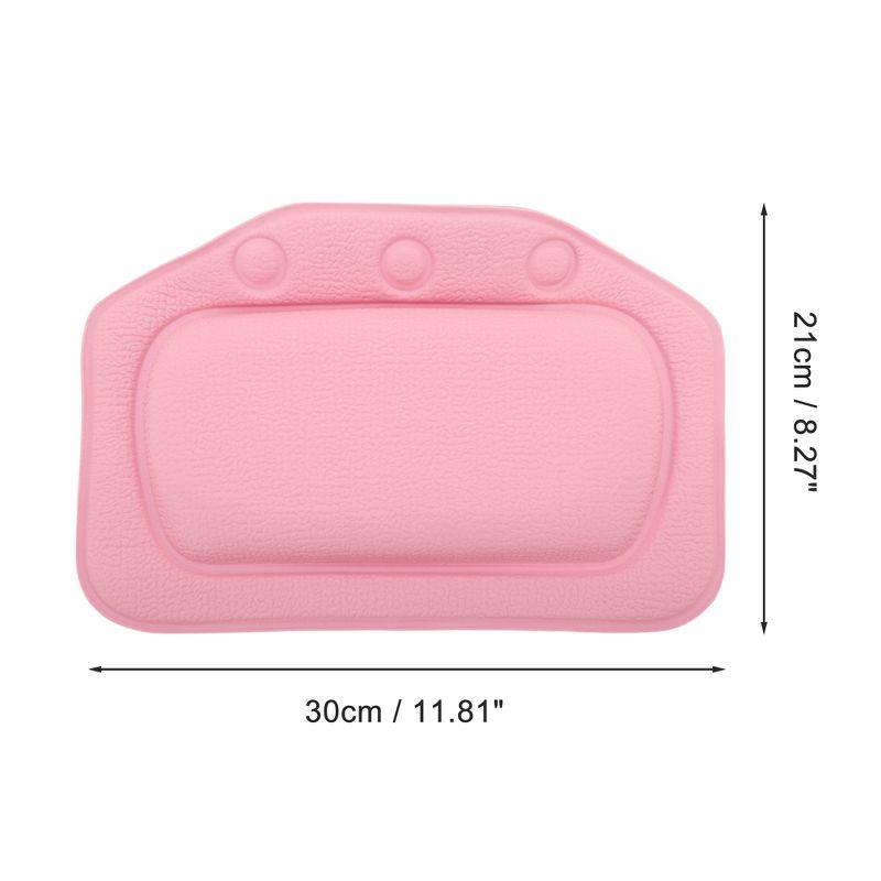 Unique Bargains Soft Bath Pillow Pink 1 Pc