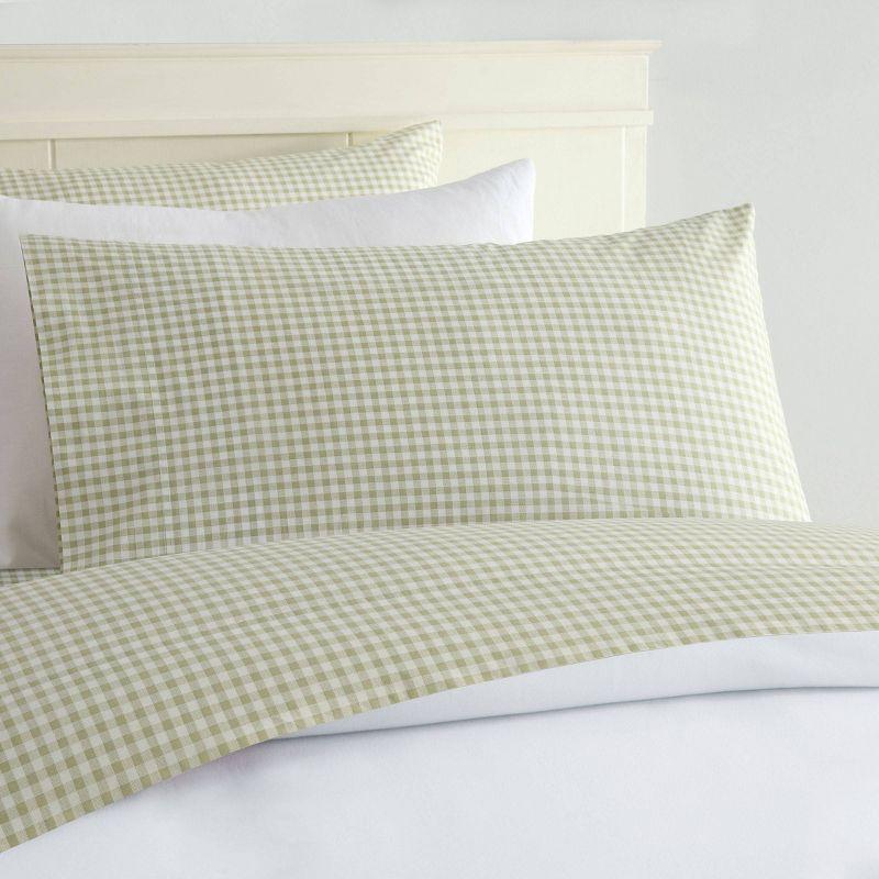 Gingham 250 Thread Count Plaid 100% Cotton Sheet Set