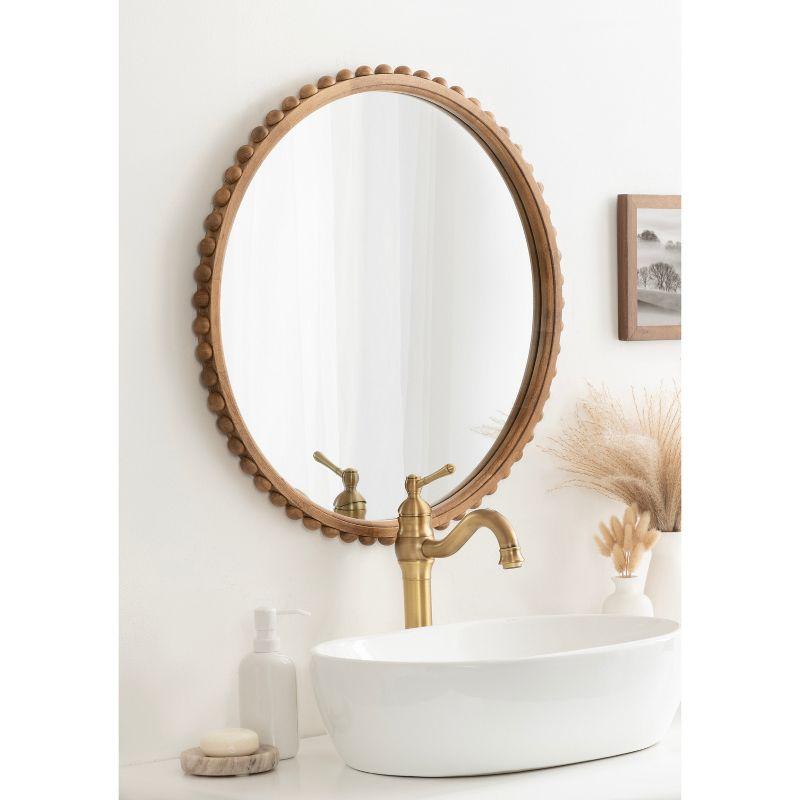 Kate & Laurel All Things Decor 24"x24" Beadbrook Round Wall Mirror