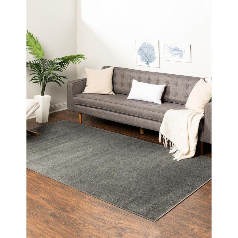 Unique Loom Williamsburg Collection Area Rug - Solid (7'  x 10' Rectangle Gray)