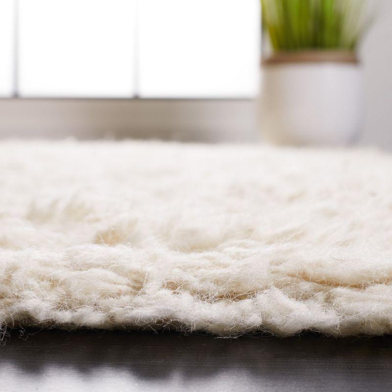 Flokati FLK150 Hand Tufted Indoor Area Rug - Ivory - 4'x6' - Safavieh