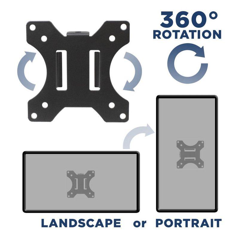 Mount-It! Universal VESA Pole Mount | Full Motion TV Pole Mount Bracket | VESA 75 100 | Fits TVs or Monitors Up to 32 Inches