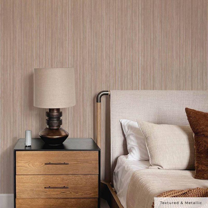Tempaper & Co. 28 sq ft Faux Horizontal Grasscloth Removable Peel and Stick Wallpaper Textured Neutral : Vinyl, Self-Adhesive