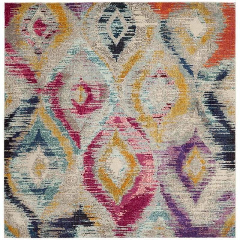 Monaco MNC242 Power Loomed Indoor Area Rug - Multi - 6'7"x6'7" - Safavieh.