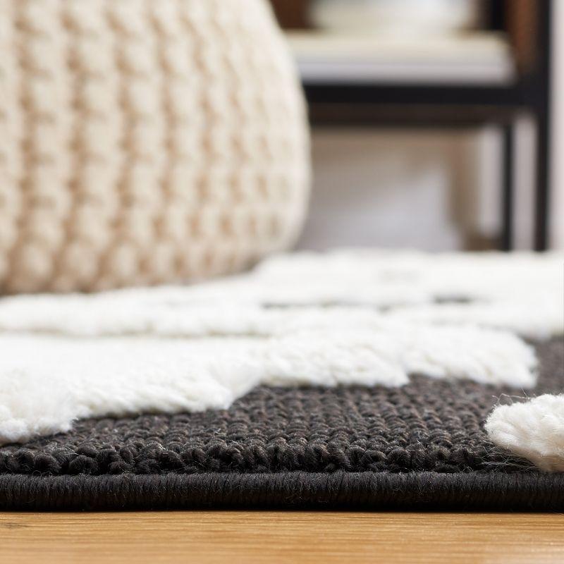 Marrakesh MRK532 Power Loomed Area Rug - Ivory/Anthracite - 5'3"x7'6" - Safavieh.