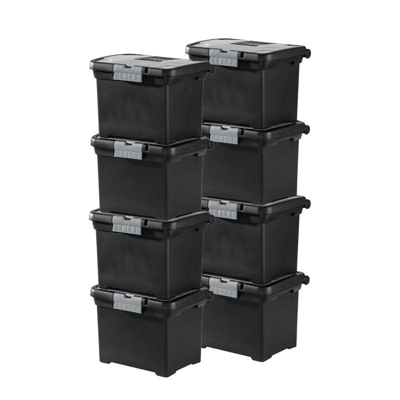 Sterilite Portable Lockable File Plastic Box Set (Set of 8)