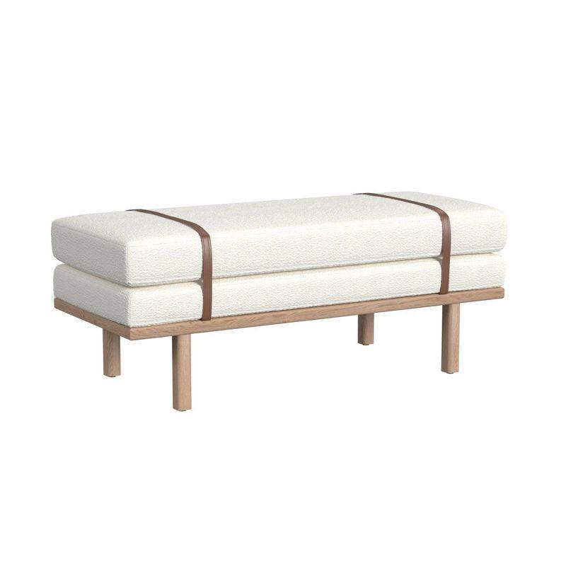 Homepop Upholstered Boucle Bench