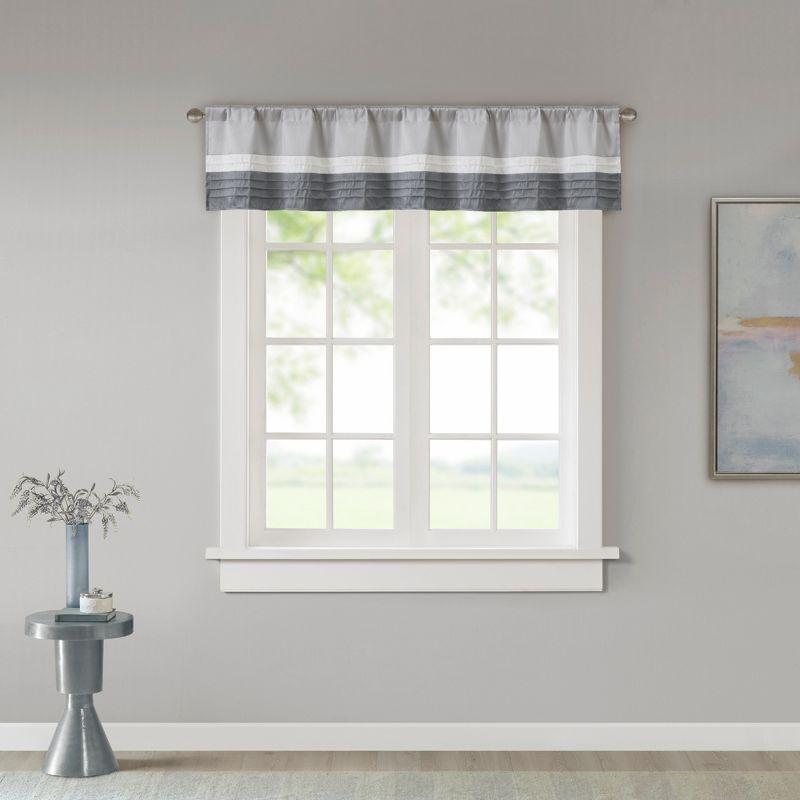 Madison Park Amherst Polyoni Pintuck Single Window Valance