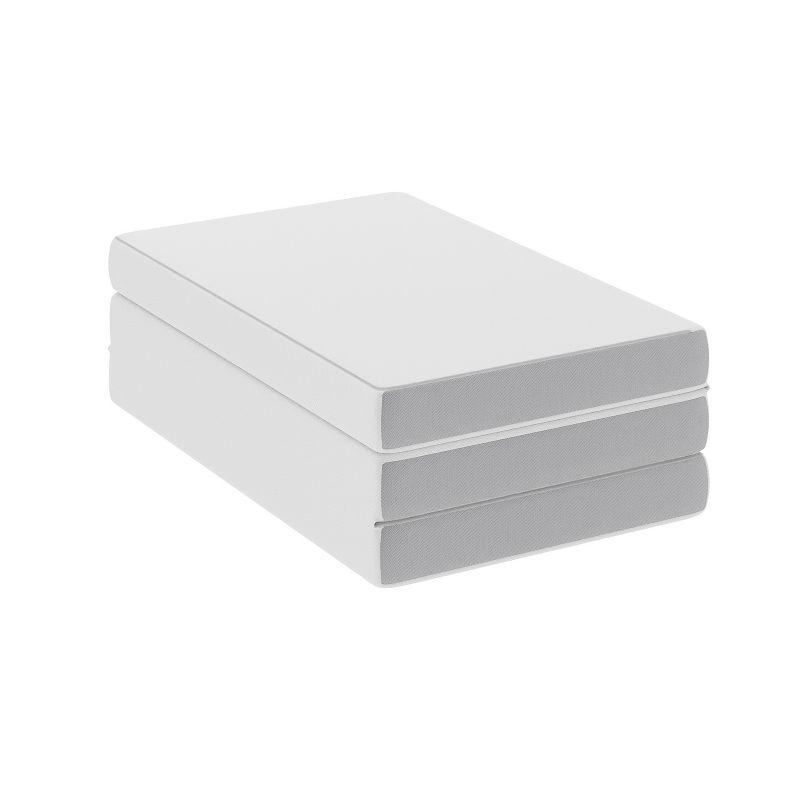 Flash Furniture Cloud Portable Tri-Fold Cooling Memory Foam Mattress in a Box with Removable Washable Cover