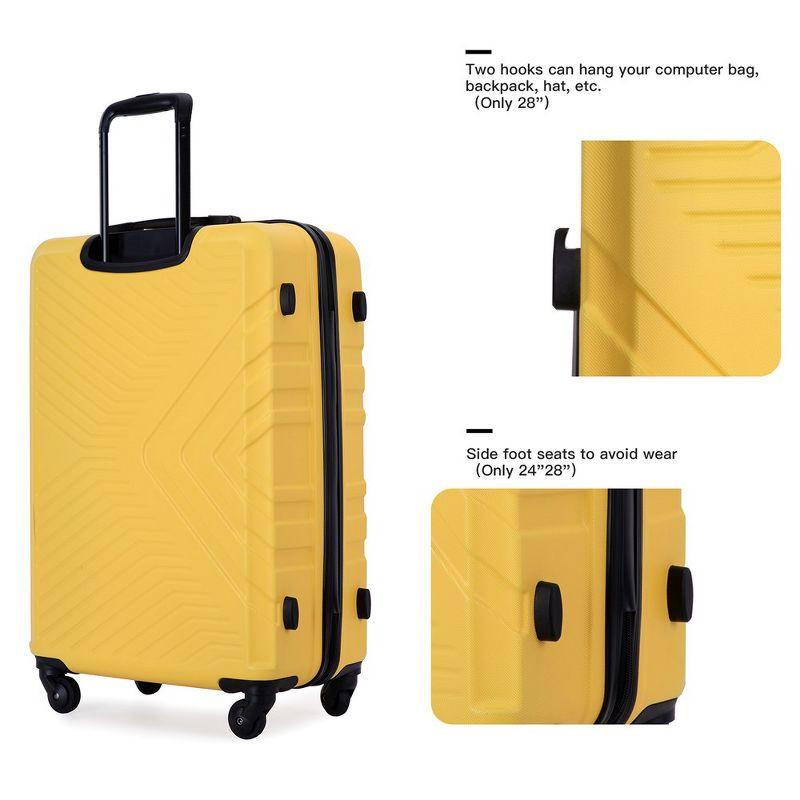 3 Piece Expandable Luggage Set, Hardshell Luggage Sets with Spinner Wheels & TSA Lock, Lightweight Carry on Suitcase