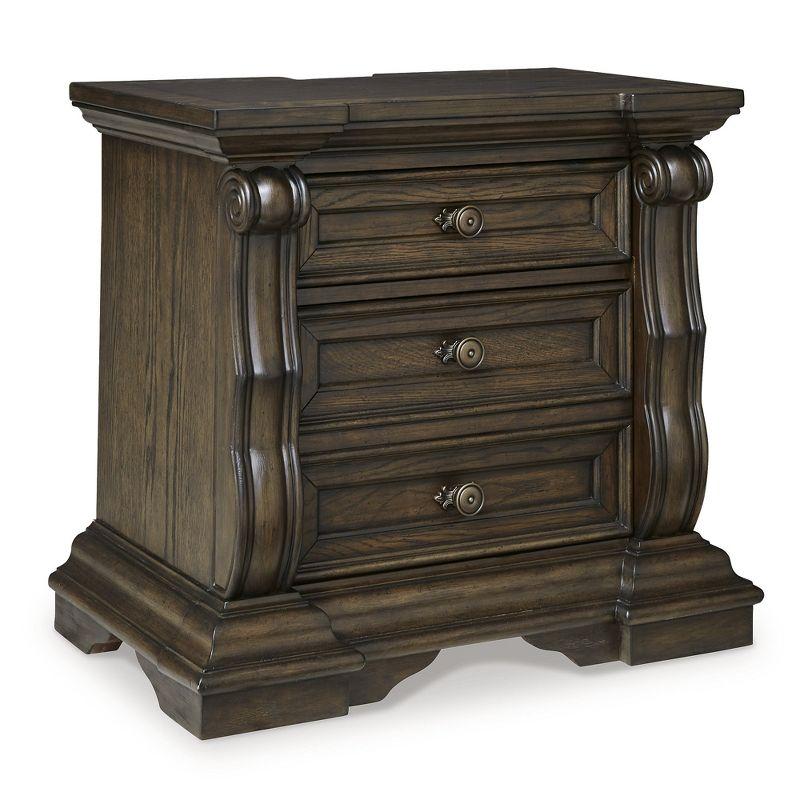 Signature Design by Ashley Maylee 2 Drawer Nightstand with USB Ports, Brown