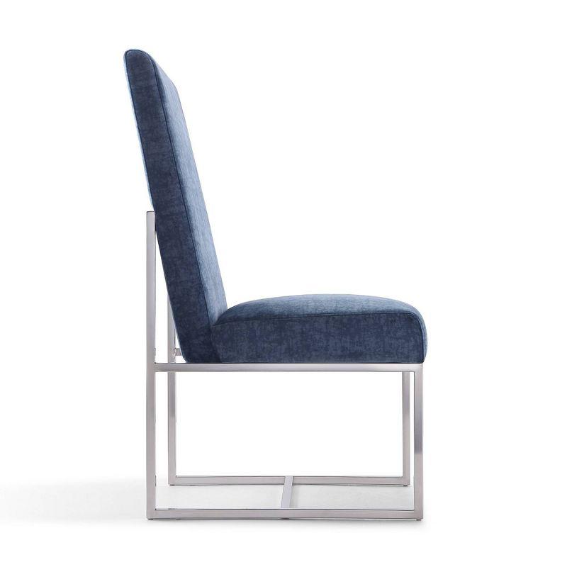 Element Velvet Upholstered Metal Side Chair