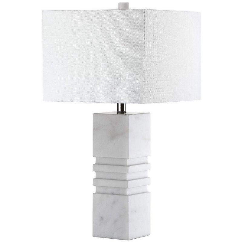 Modern Sculptural White Marble Clip-on Table Lamp