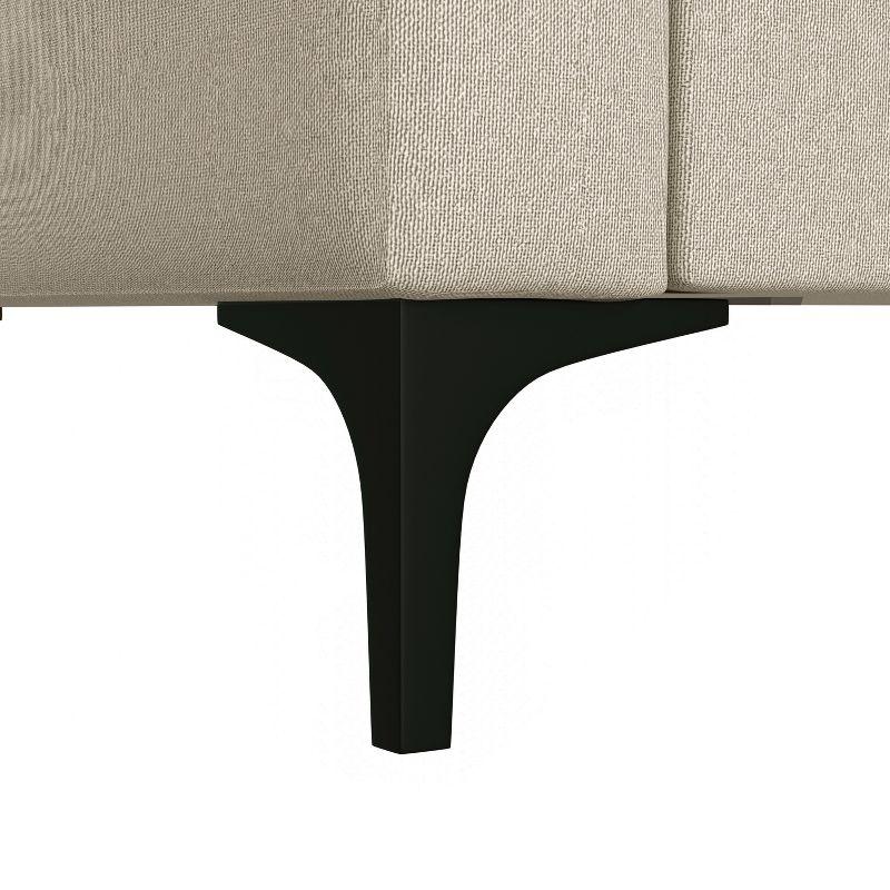 Alamay Upholstered Reversible Sectional Chaise Oatmeal - Hillsdale Furniture: Modern Polyester Sofa with Wood Legs