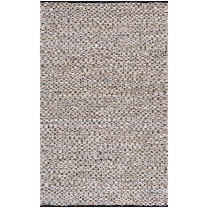Vintage Leather VTL104 Hand Woven Indoor Area Rug - Beige - 5'x8' - Safavieh