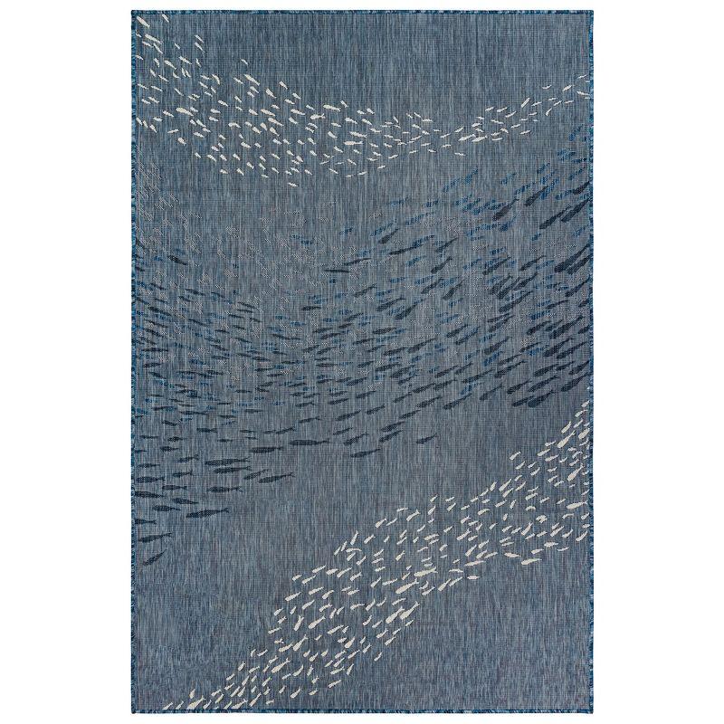 Liora Manne Carmel Vintage Floral Indoor/Outdoor Rug Navy 3'3" x 4'11"