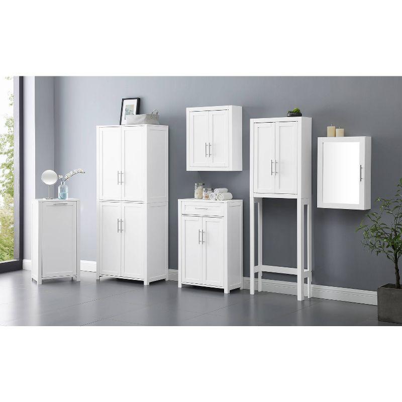 Crosley Savannah Medicine Cabinet White : Microfiber, Machine Washable, Non-Slip Backing