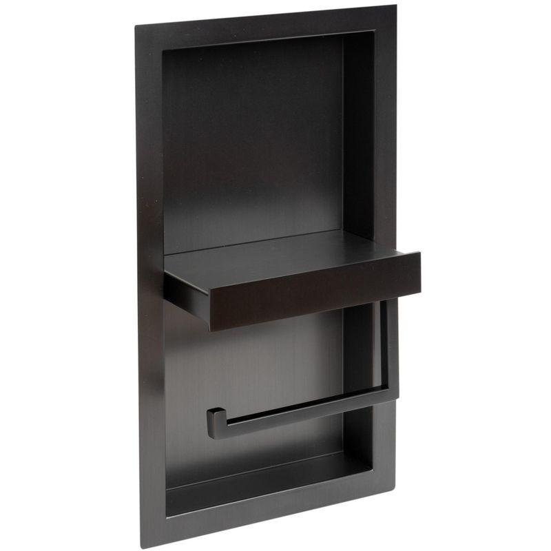PVD Stainless Steel Recessed Toilet Paper Holder / Bathroom Niche