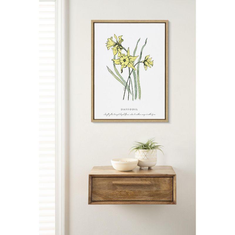 Kate and Laurel Sylvie Spring Daffodil Framed Canvas by Statement Goods