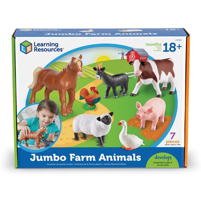 Learning Resources Learning Resources Jumbo Farm Animals, Set Of 7