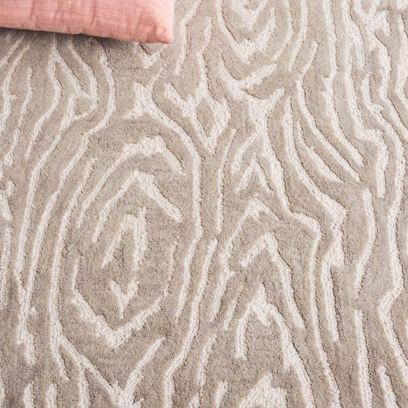 Ebony EBN550 Handmade Tufted Area Rug - Grey/Ivory - 6' X 9' - Safavieh