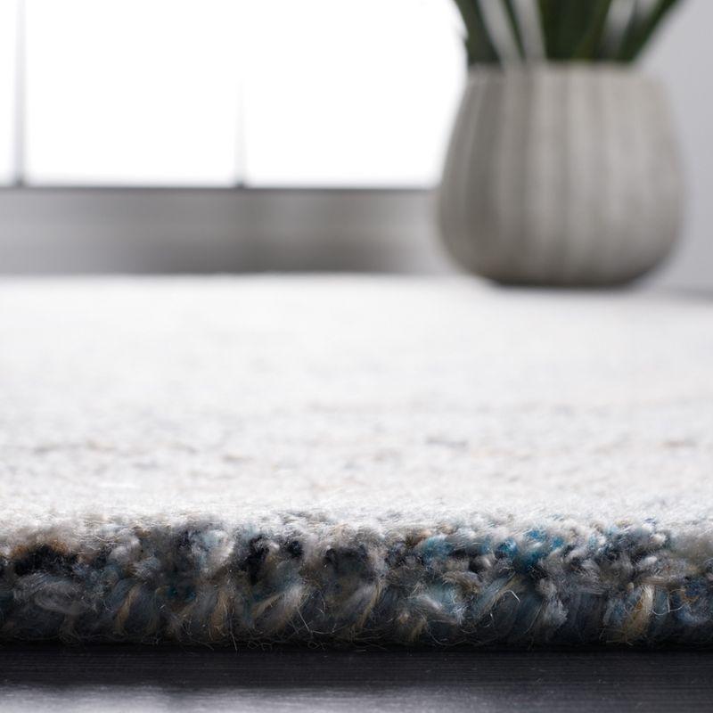 Abstract ABT148 Handmade Indoor Area Rug - Beige/Blue - 6'x9' - Safavieh