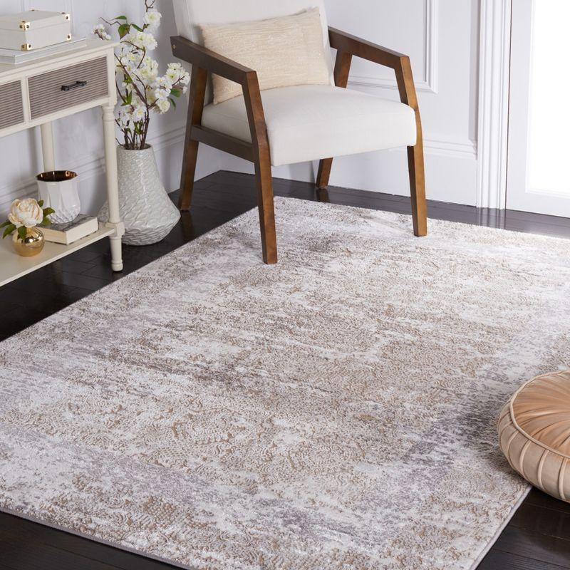 Amelia ALA271 Machine Made Indoor Area Rug - Beige/Gray - 6'-7"x6'-7" - Safavieh