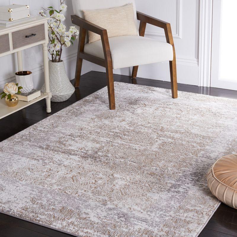 Amelia Dreamy Gray 6'7" Square Hand-Knotted Area Rug