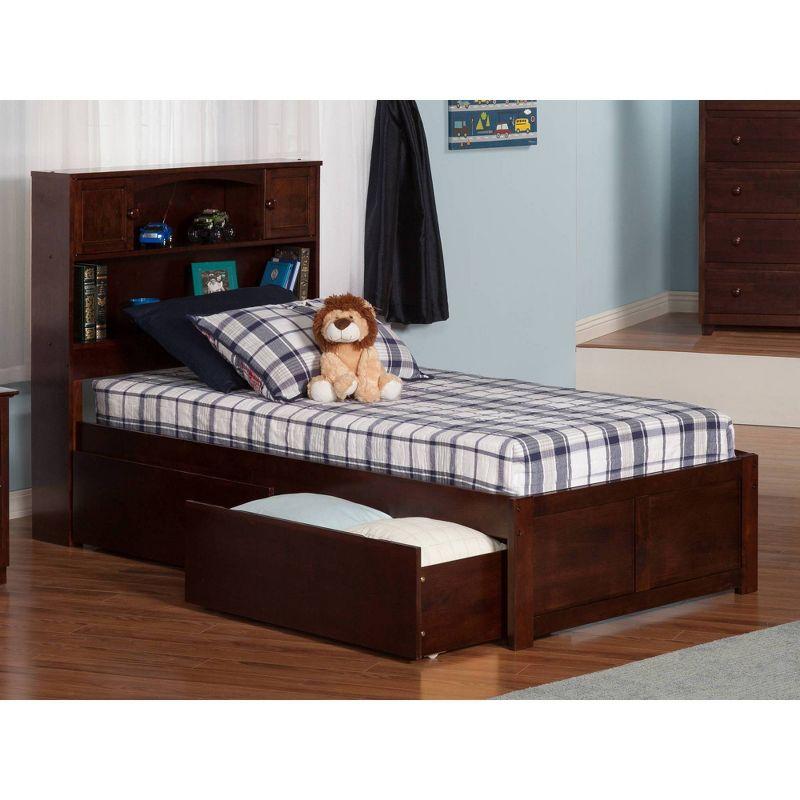 Newport Bed with 2 Urban Bed Drawers Flat Panel Footboard - AFI